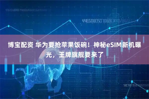 博宝配资 华为要抢苹果饭碗！神秘eSIM新机曝光，王牌旗舰要来了